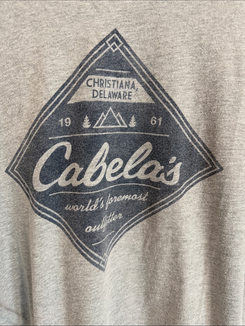 Cabela's Light Gray Short Sleeve Logo Tee - Picture 3 of 5